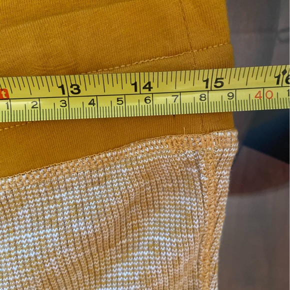 Free People Intimately Mustard Thermal Joggers Sz Medium - Picture 5 of 8